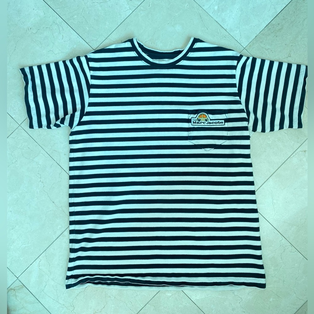 Marc Jacobs Black and White Striped T-shirt